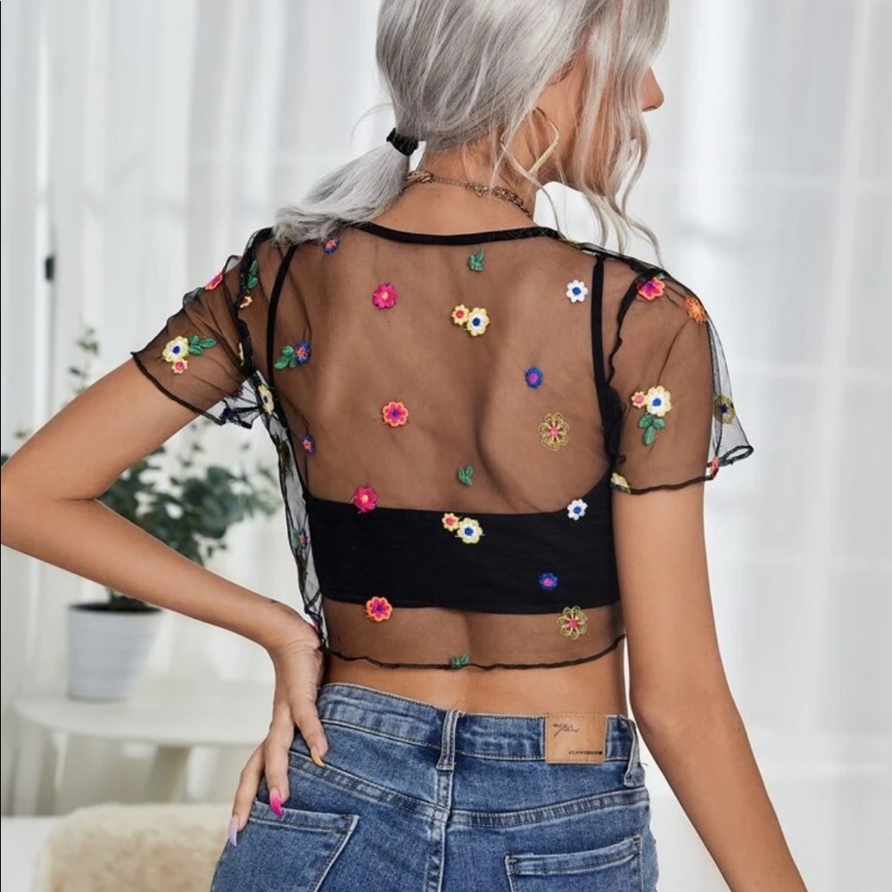 Medium sheer crop top 🔝